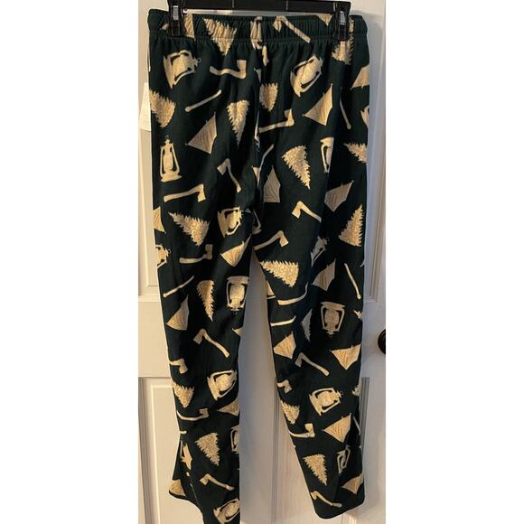 Croft & Barrow Pajama Bottoms Lounge Pants Pockets Mens Small Holiday Trees NEW - Picture 2 of 7